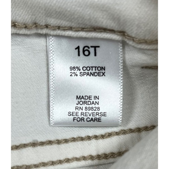 NWT Logo Lori Goldstein Boyfriend Straight Leg, White Jeans, Size 16T - Picture 6 of 8